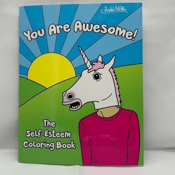 WEIRD Wonderful Self Esteem Coloring Book Inspirational Self Care - Picture 1 of 5